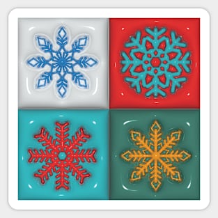 Plastic snowflakes Sticker